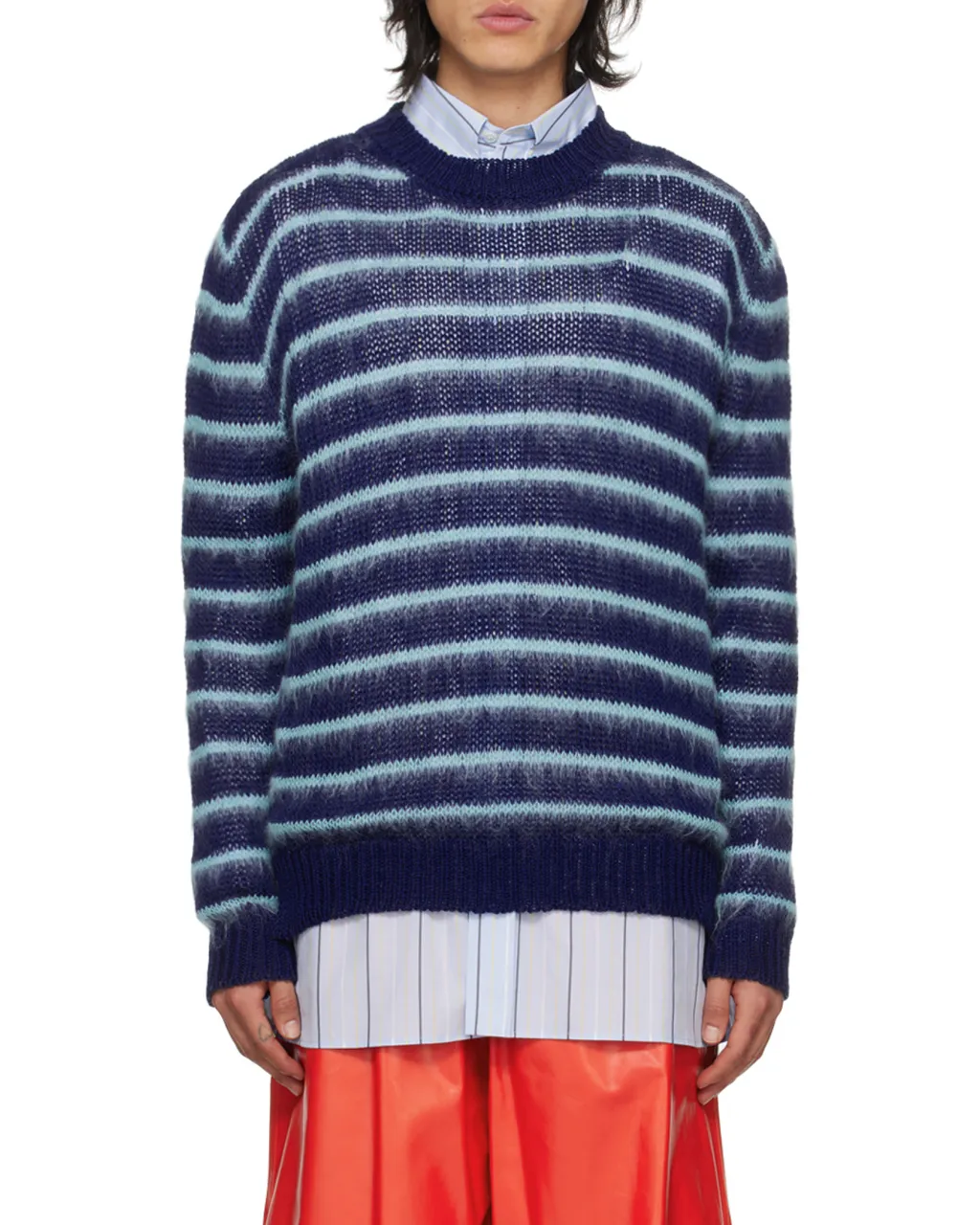 Long-Sleeved Knitted Pullover