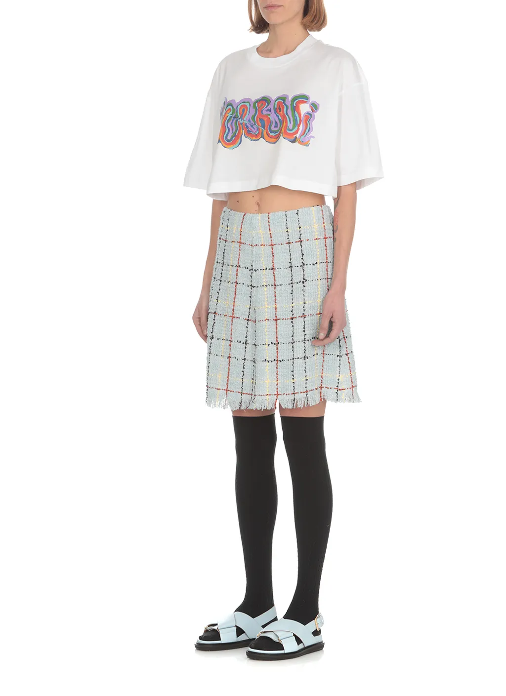 Logo-Print Cropped T-Shirt