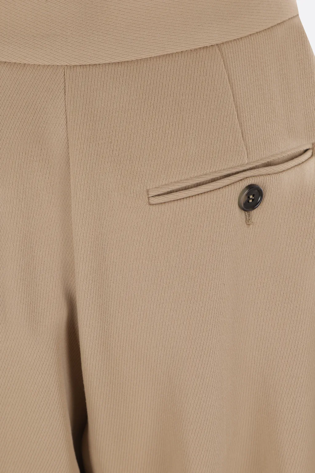 High-Waist Pleated Cropped-Leg Trousers