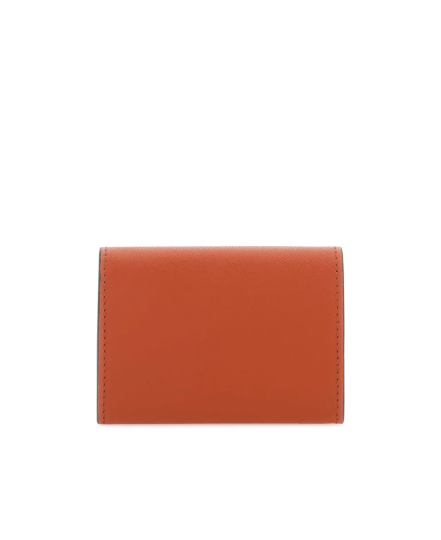 Logo Printed Tri-Fold Wallet