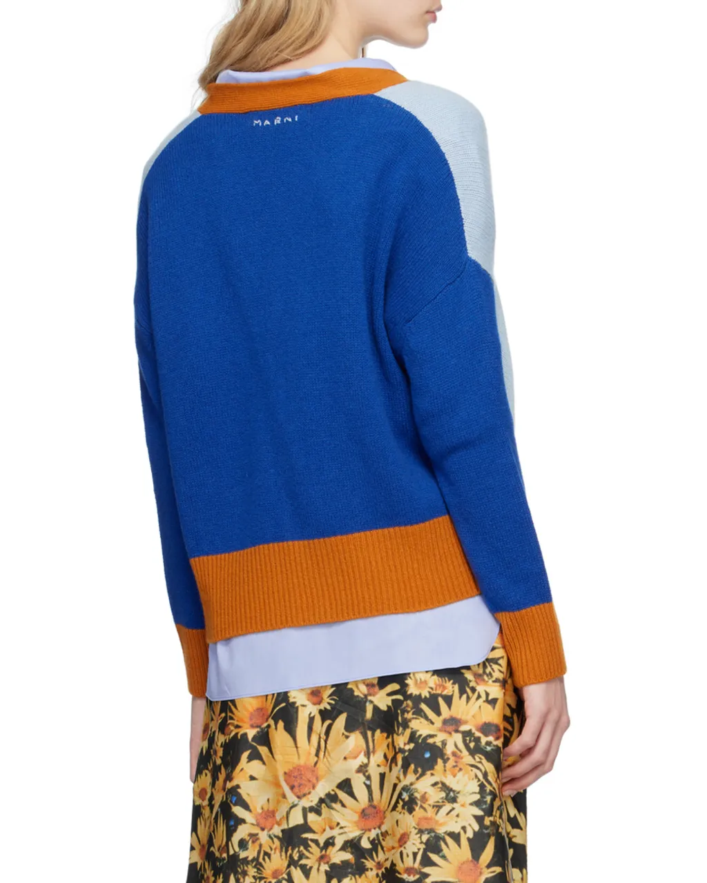 Contrasting-Trim Knit Cardigan
