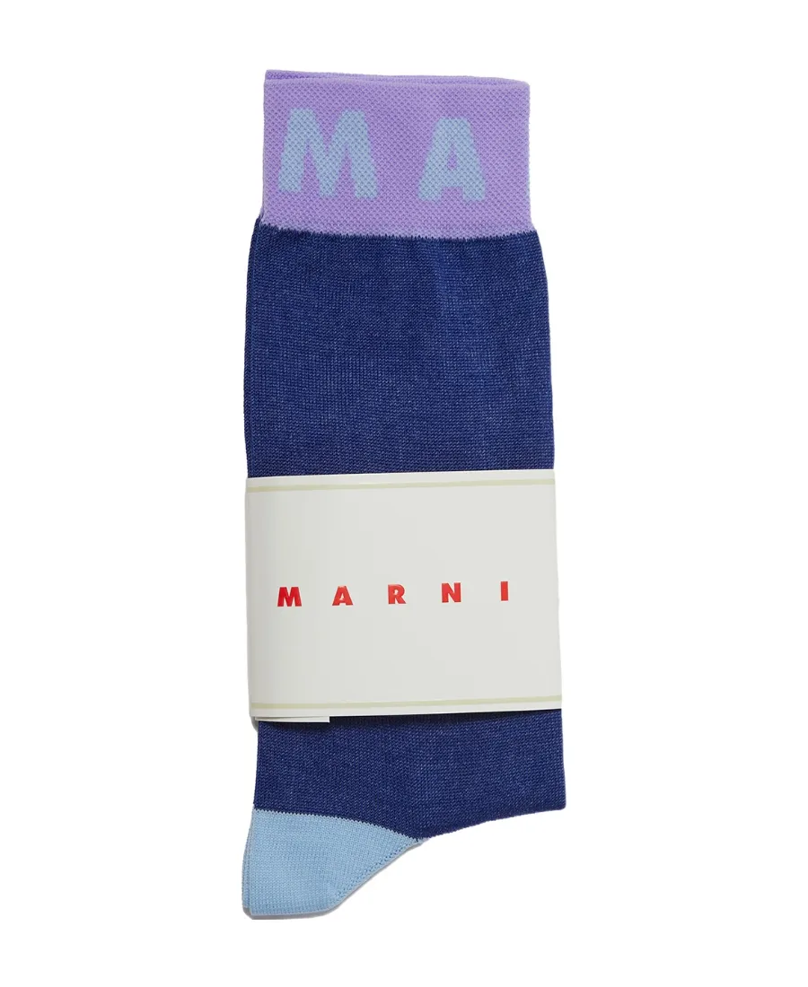 Colour-Block Knitted Socks