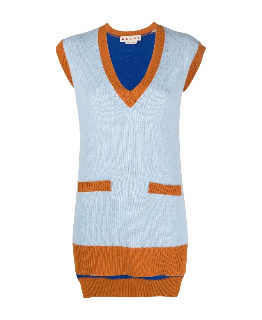 Reversible V-Neck Cashmere Vest