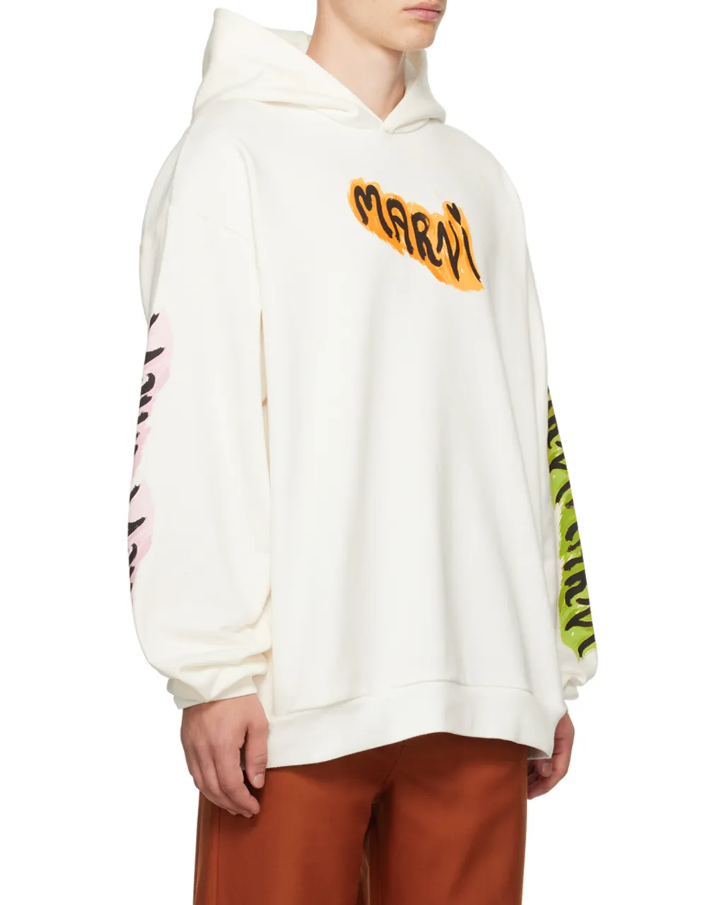 Graffiti Printed Long Sleeved Hoodie