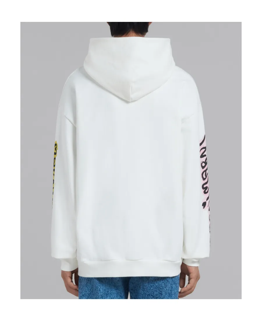 Graffiti Printed Long Sleeved Hoodie