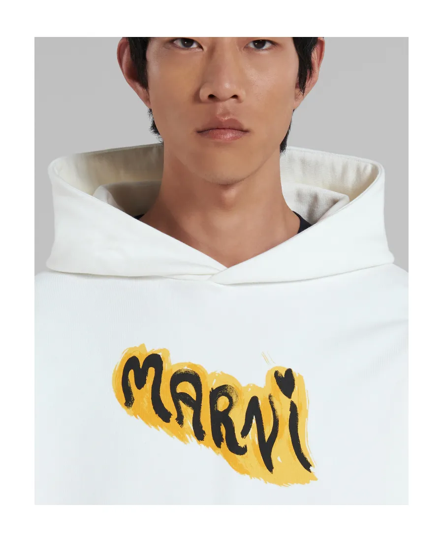 Graffiti Printed Long Sleeved Hoodie