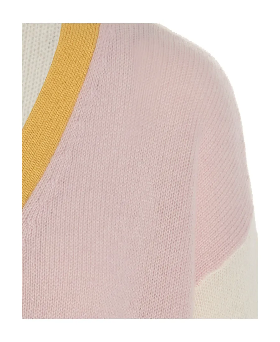 Color-Block Buttoned Cardigan