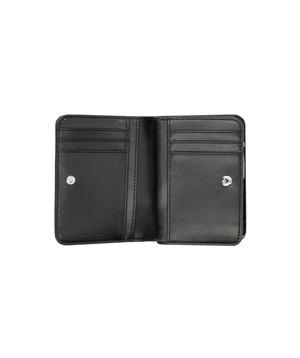 The Coated Glitter J Mark Compact Mini Wallet