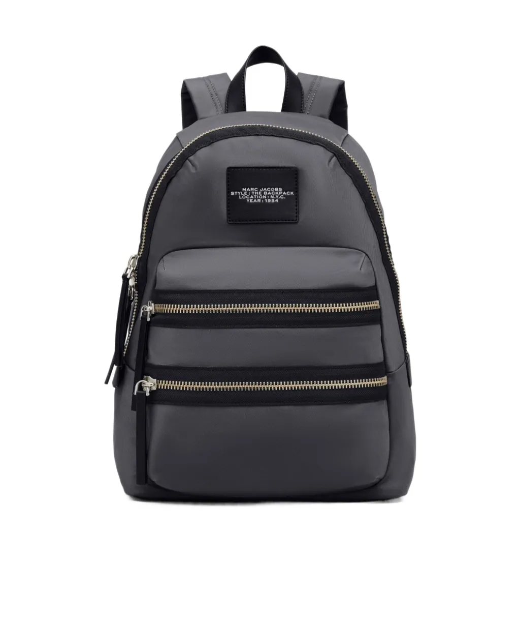 The Biker Logo-Patch Zipped Large Backpack