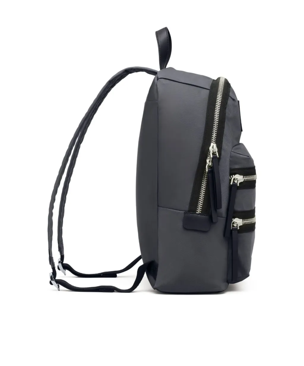 The Biker Logo-Patch Zipped Large Backpack