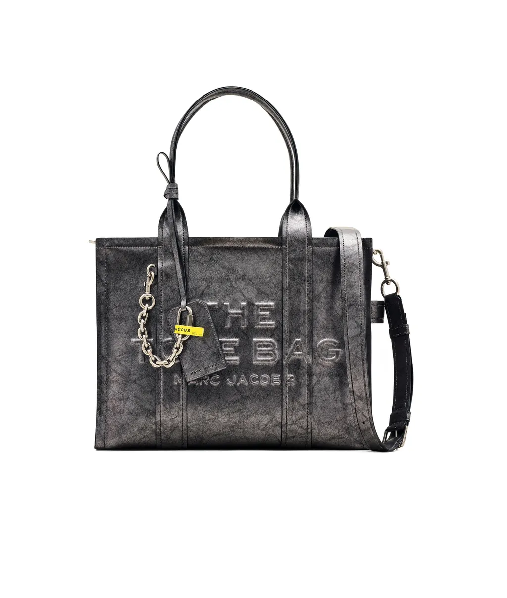 The Metallic Distressed Large Tote Bag