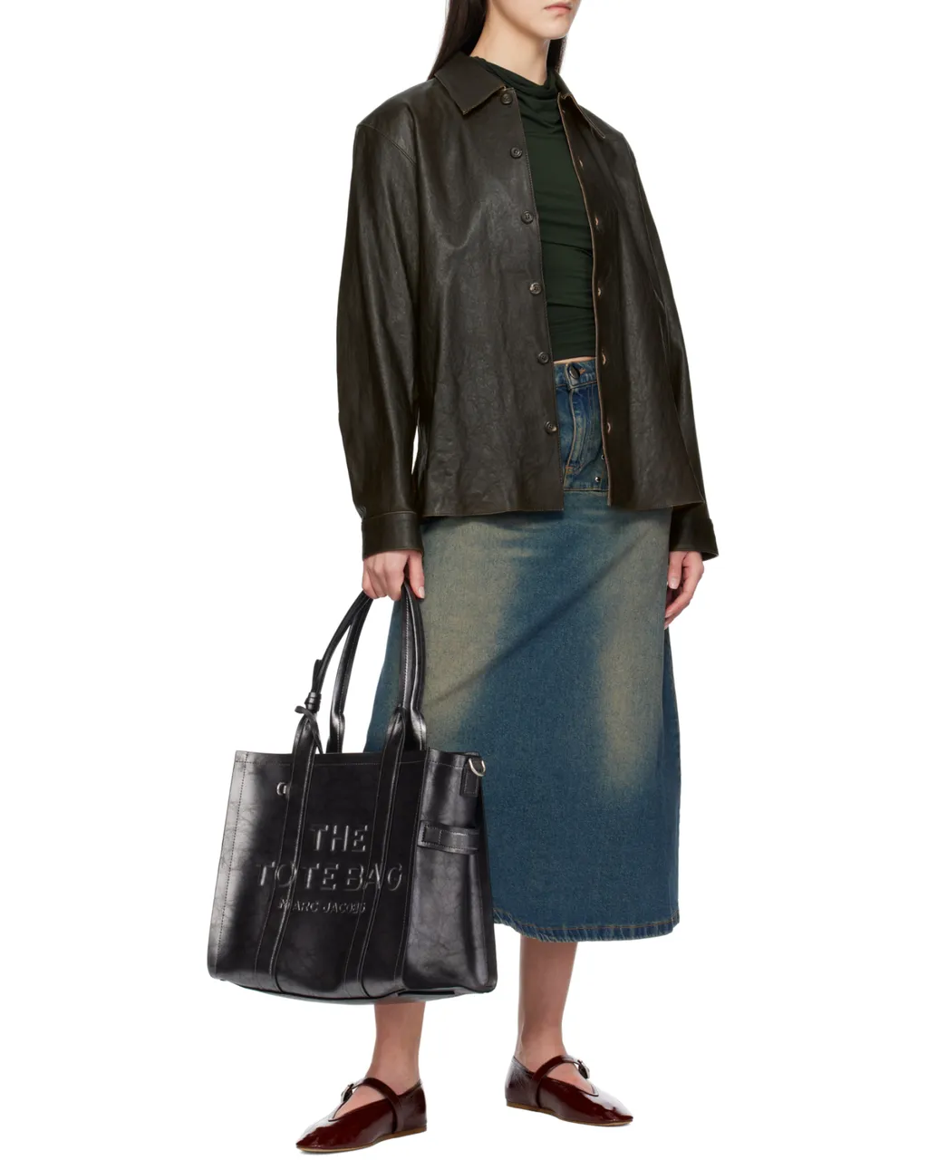 The Metallic Distressed Large Tote Bag
