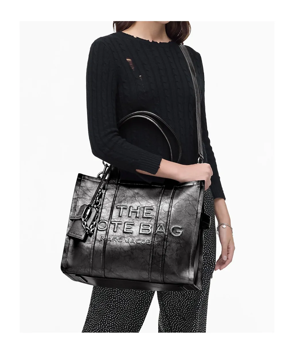 The Metallic Distressed Large Tote Bag