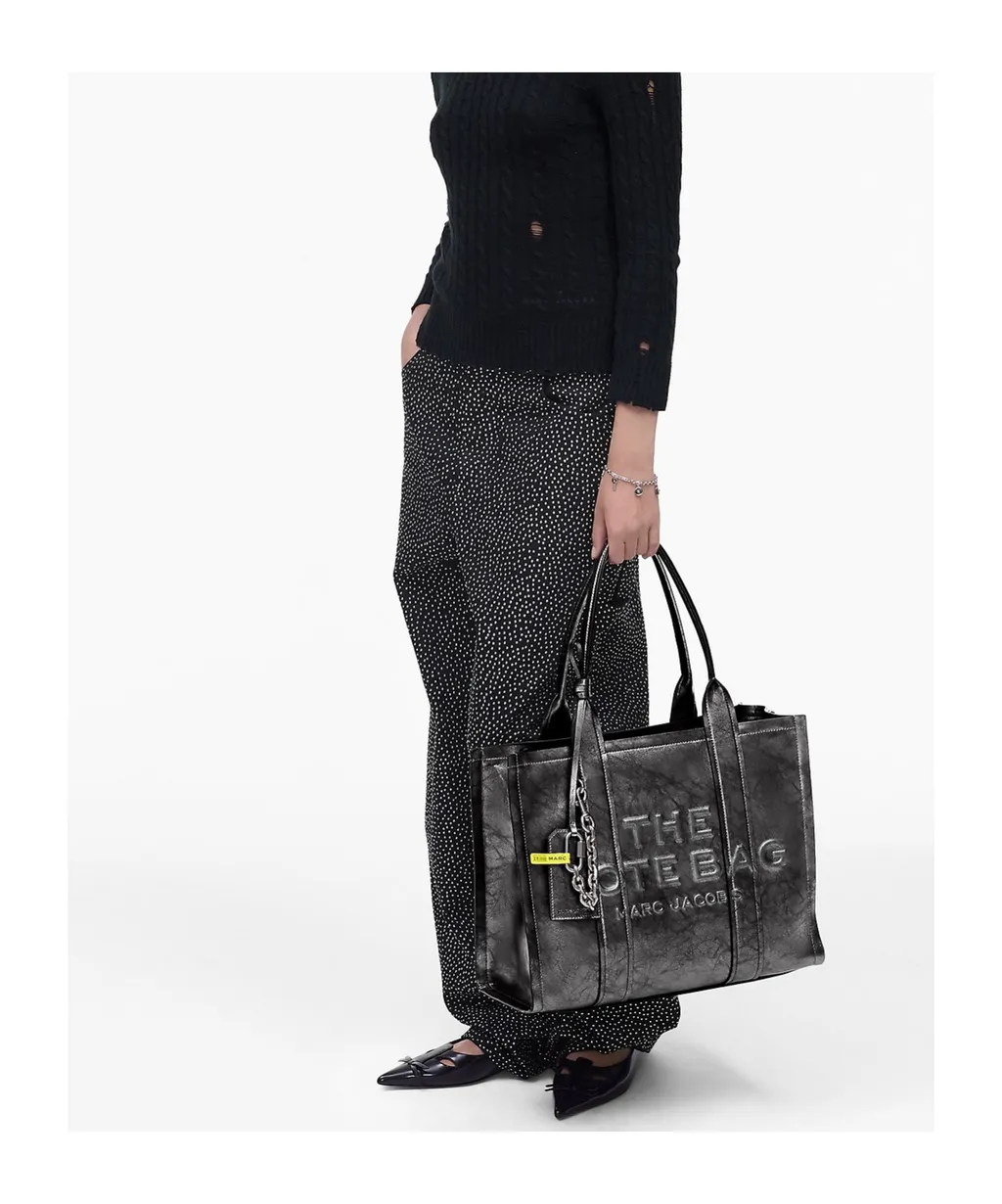 The Metallic Distressed Large Tote Bag