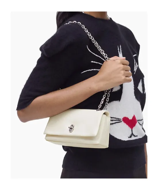 The Dual Logo Embossed Chain Wallet