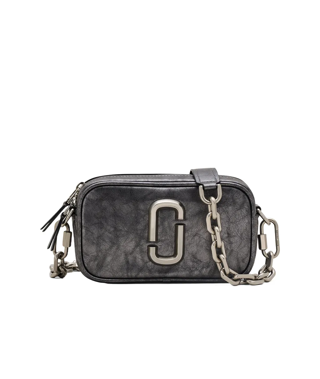 The Metallic Distressed Big Shot Crossbody Bag