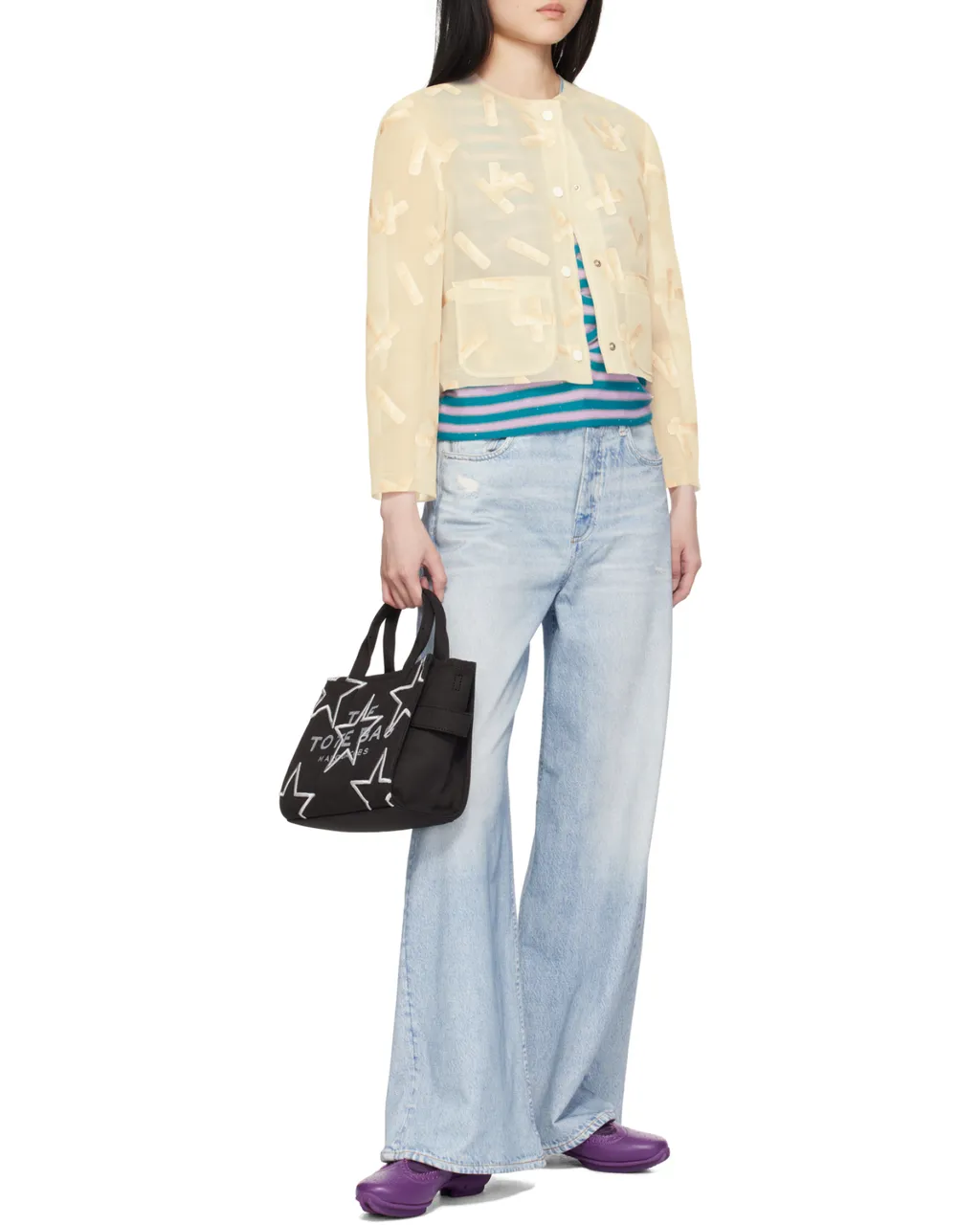 The Star Logo Printed Small Tote Bag