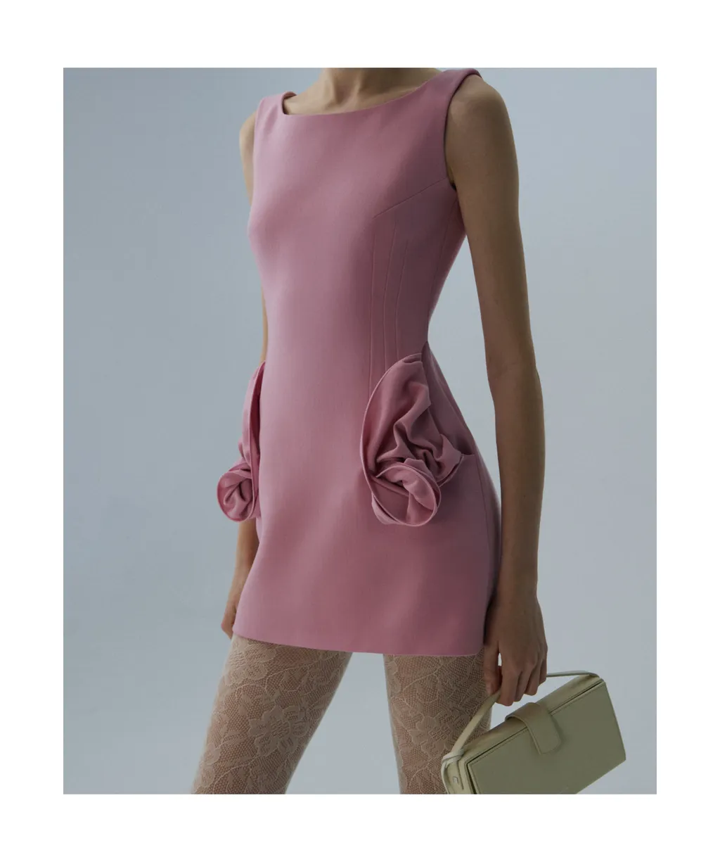 Rose-Detail Dress