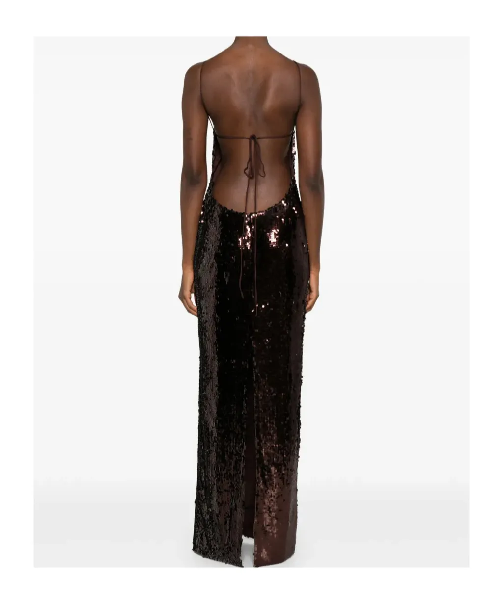 Halterneck Sequinned Dress