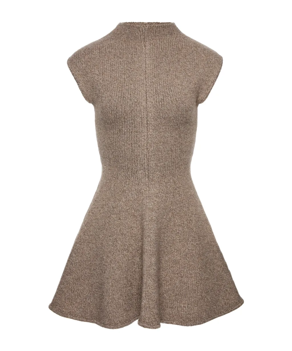 Marled Knit Skater Dress