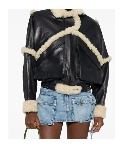 Long Sleeve Leather Jacket