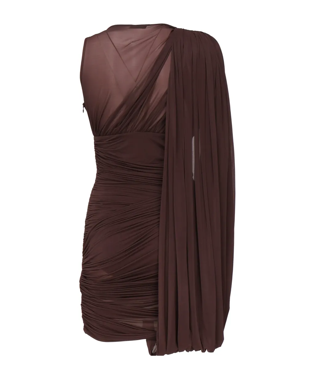 Draped Semi-Transparent Dress