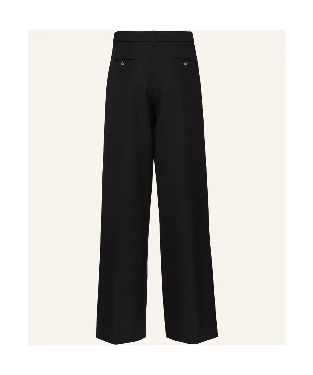 Wide-Leg Wool Trousers