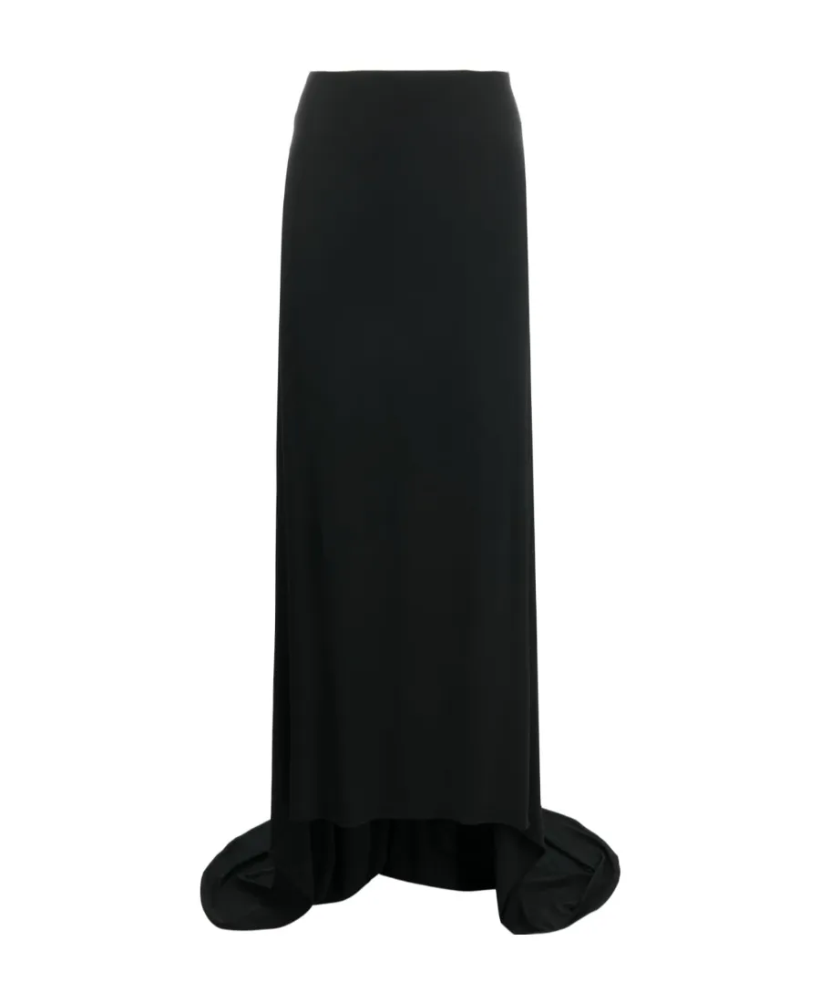 Floor-Length Asymmetric Draped Skirt