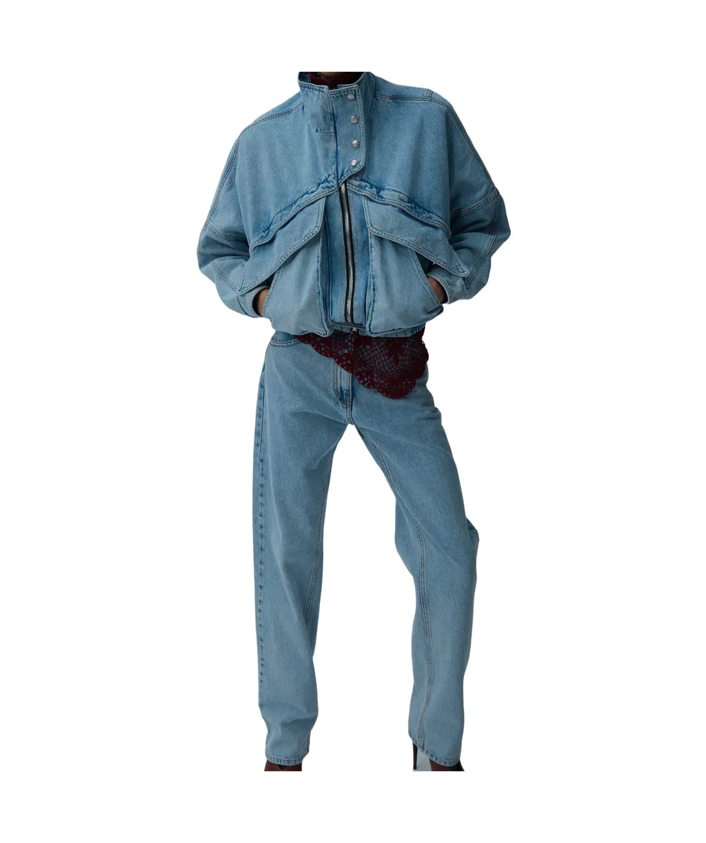 Zip-Up Denim Jacket