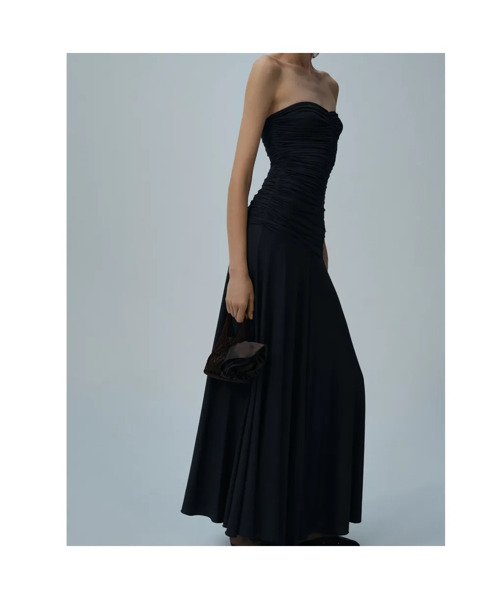 Strapless Ruched Dress