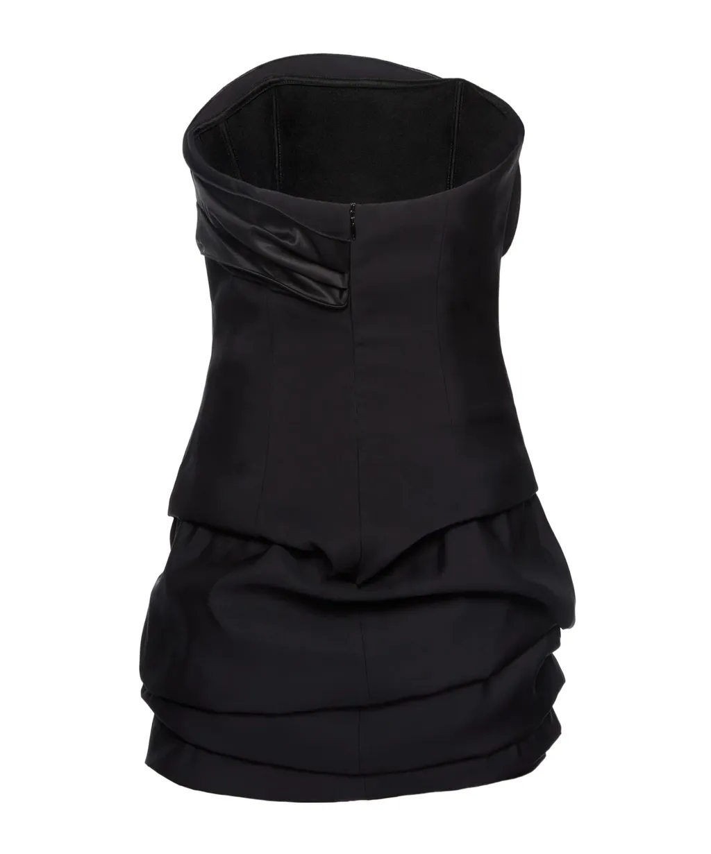 Strapless Ruched Mini Dress