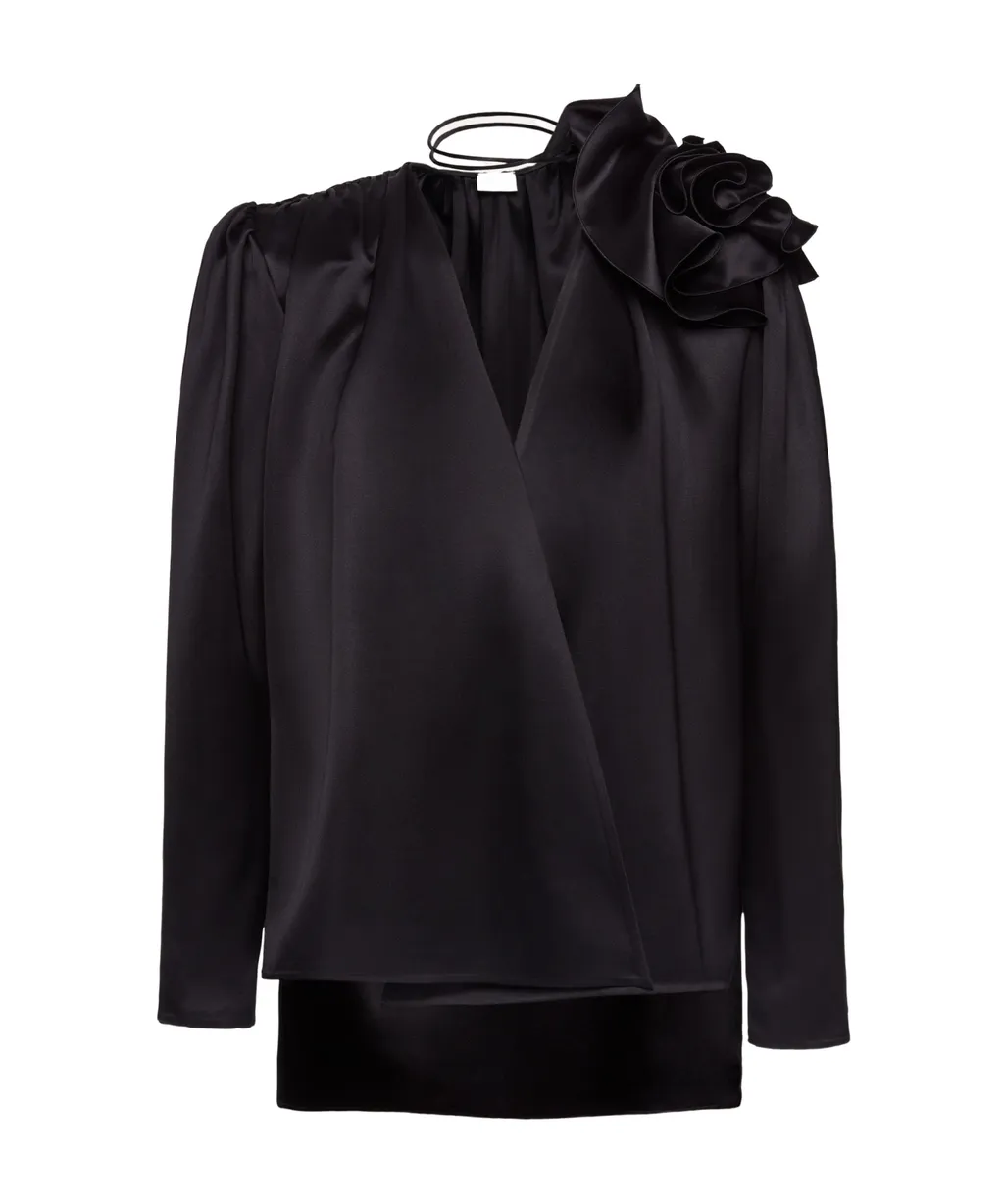 Classic Shirred Flower Blouse