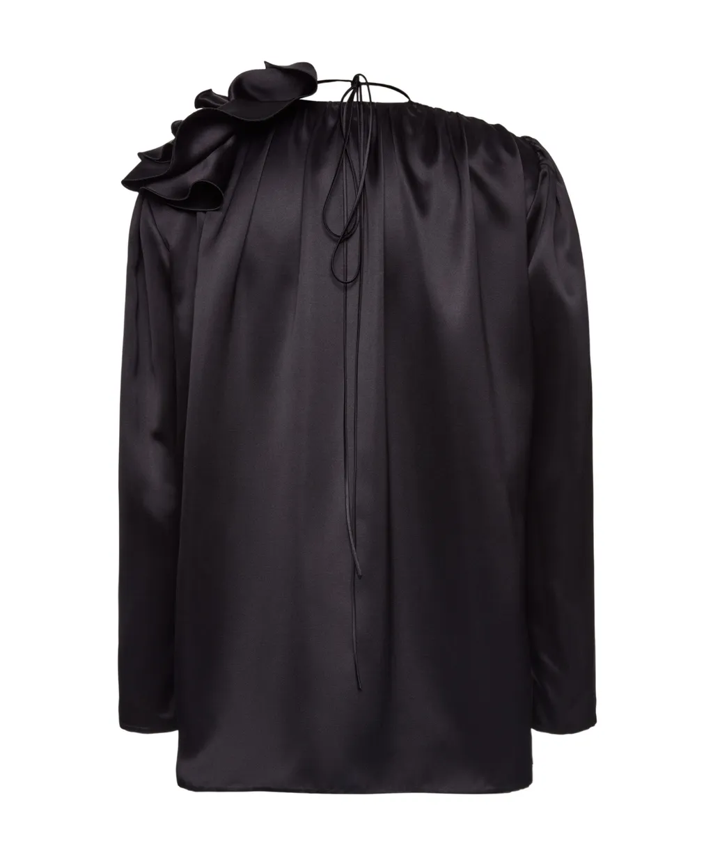 Classic Shirred Flower Blouse