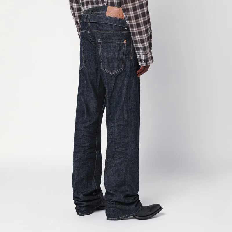 Wrap-Around Waistband Jeans