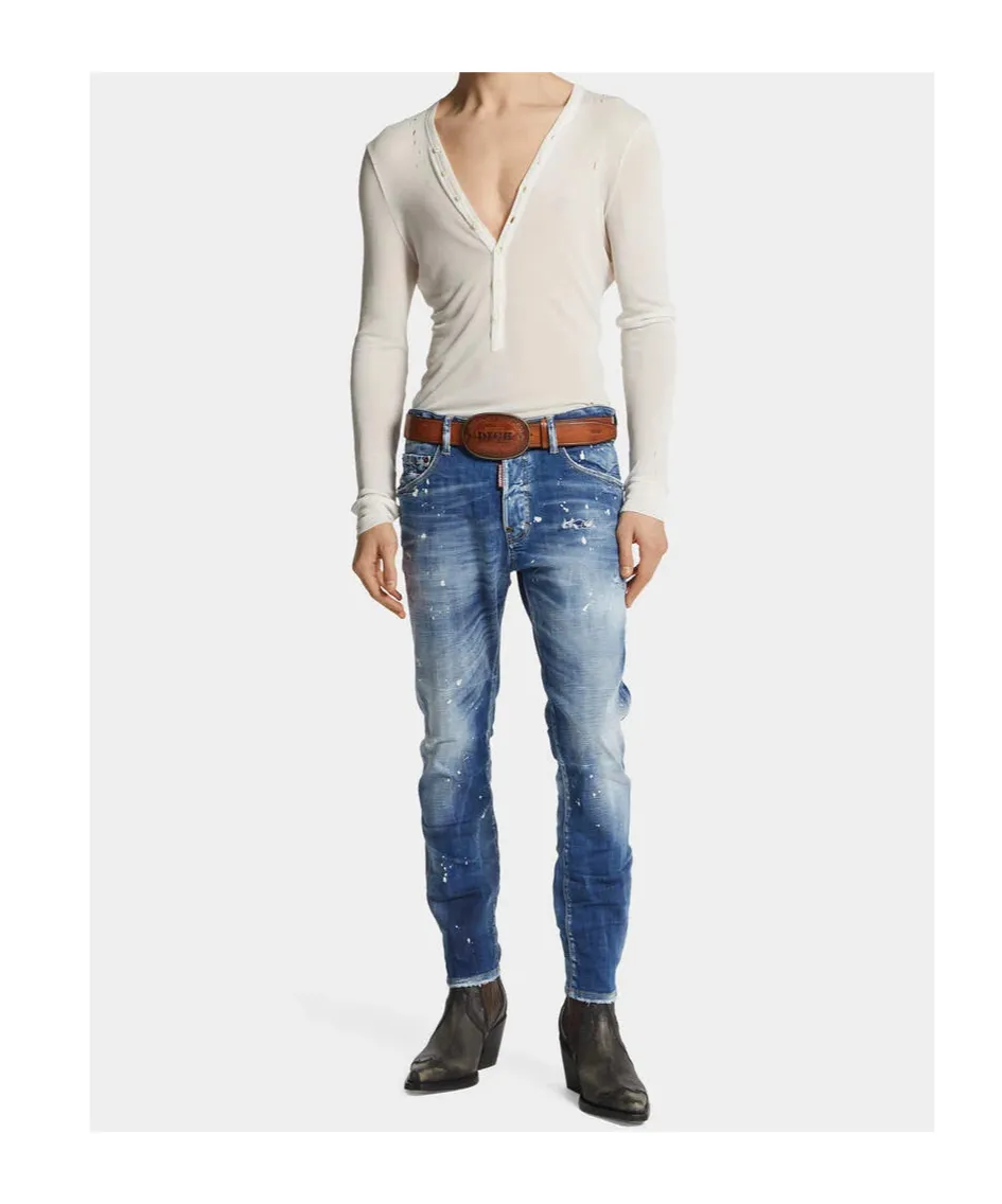 Magliano X Dsquared2 Joint Series Ink-Splashed Design Jeans