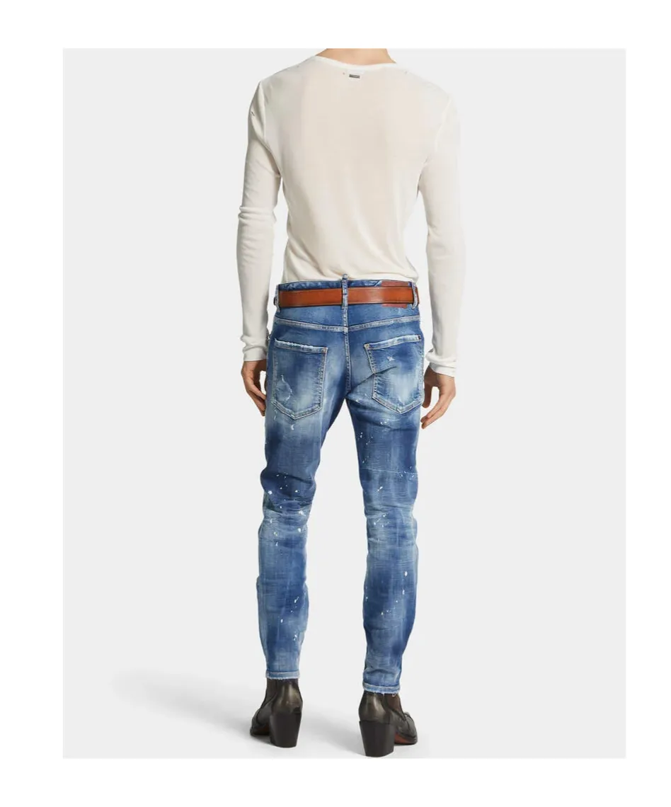 Magliano X Dsquared2 Joint Series Ink-Splashed Design Jeans