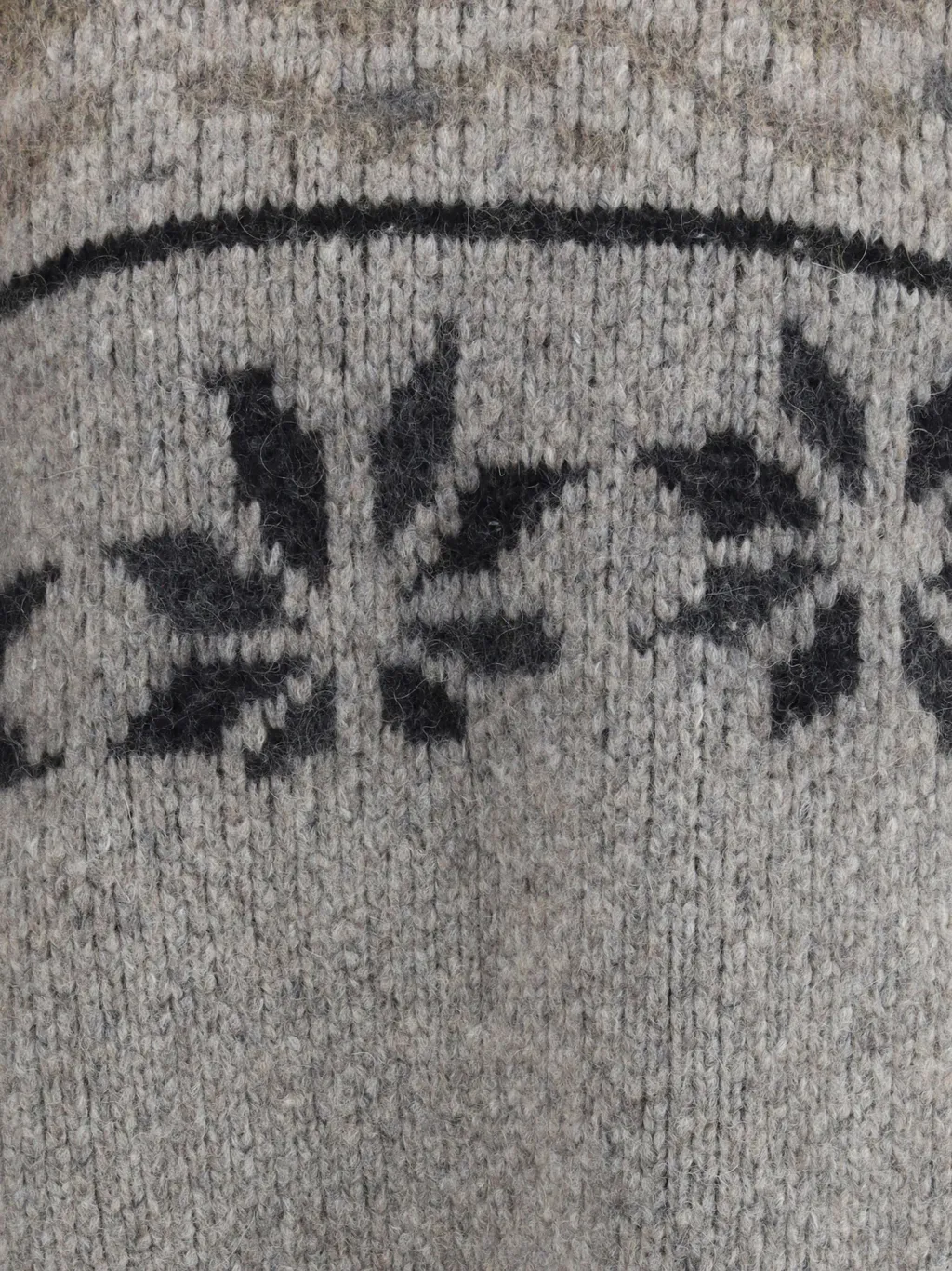 Intarsia Mock Neck Sweater