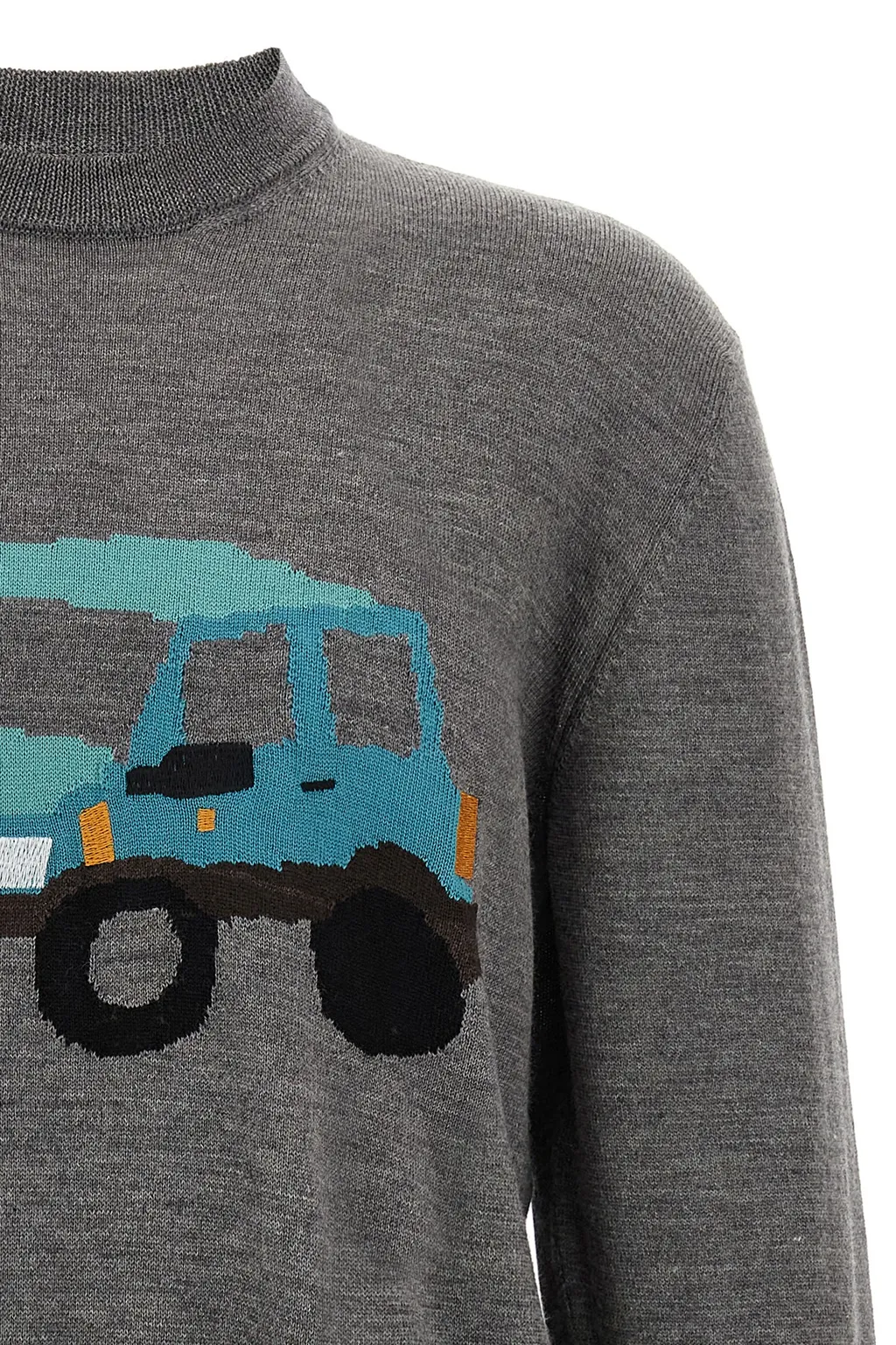 Graphic Detailed Crewneck Sweater
