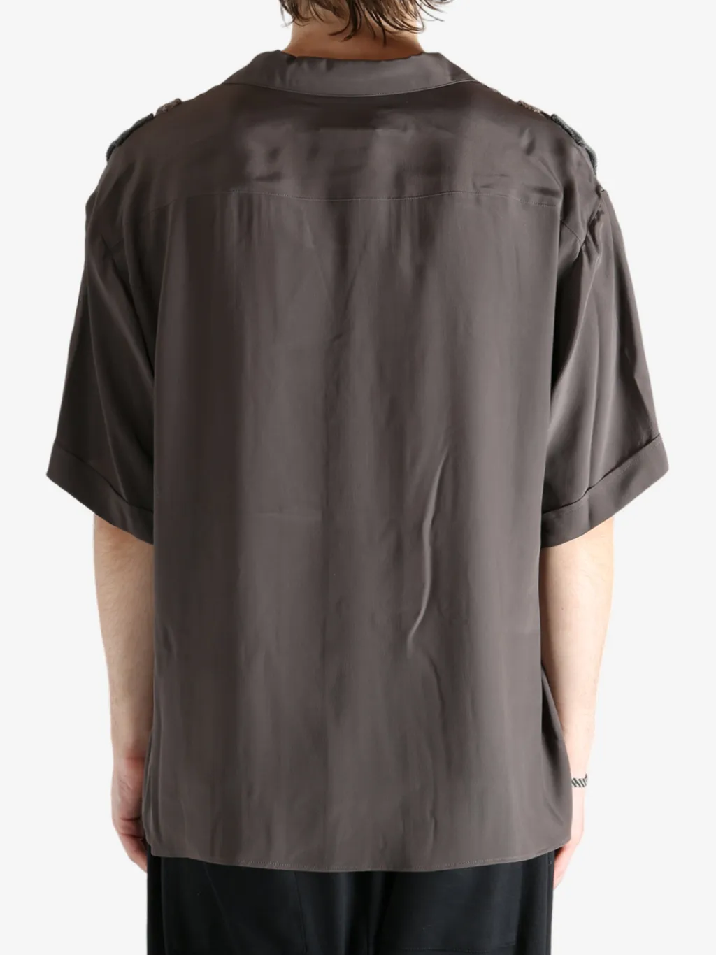 Cable-Knit Panel Shirt