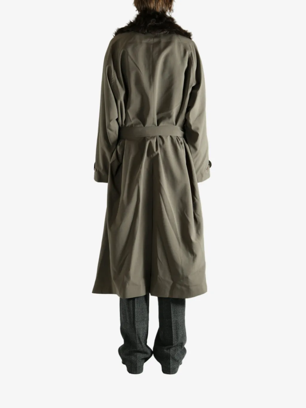 Faux-Fur Panelled Coat