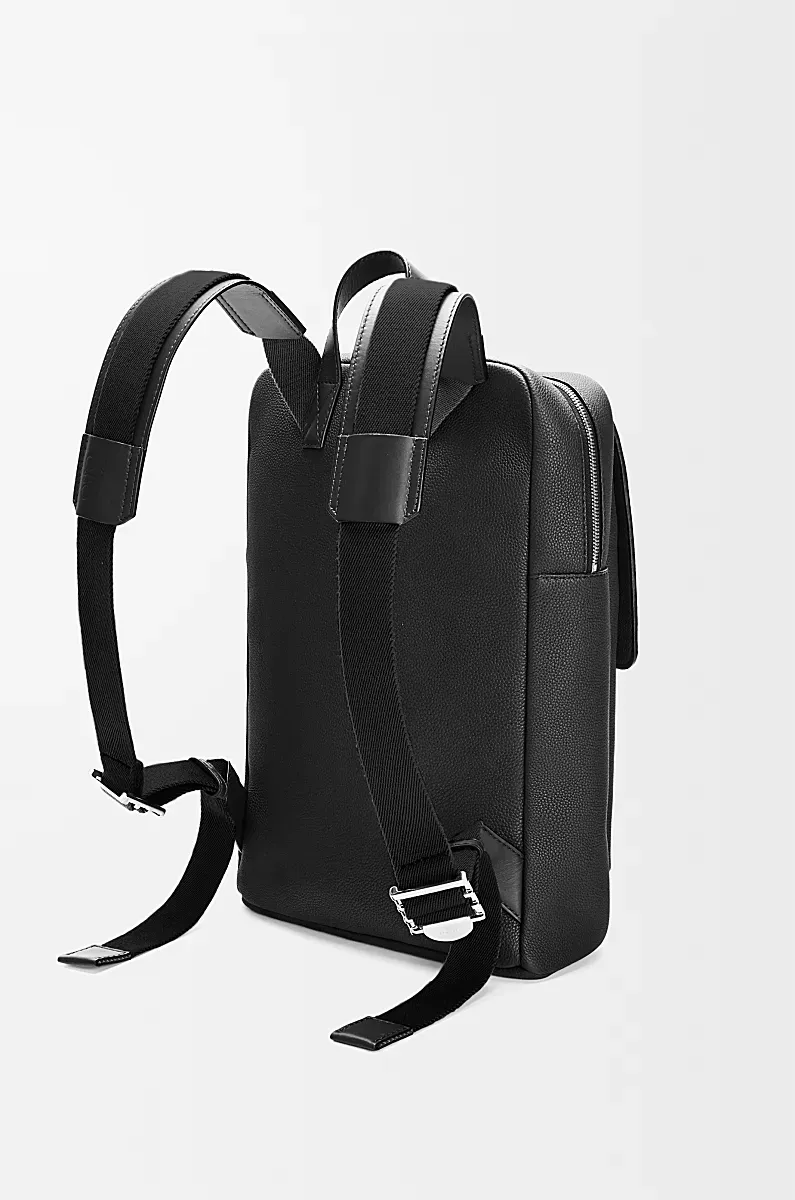 Military Backpack In Soft Grained Calfskin