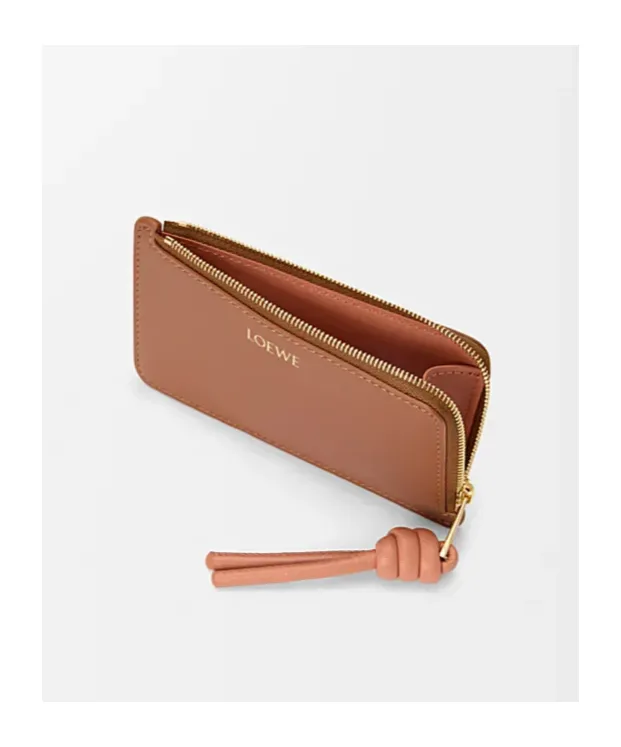 Knot Coin Cardholder In Shiny Nappa Calfskin
