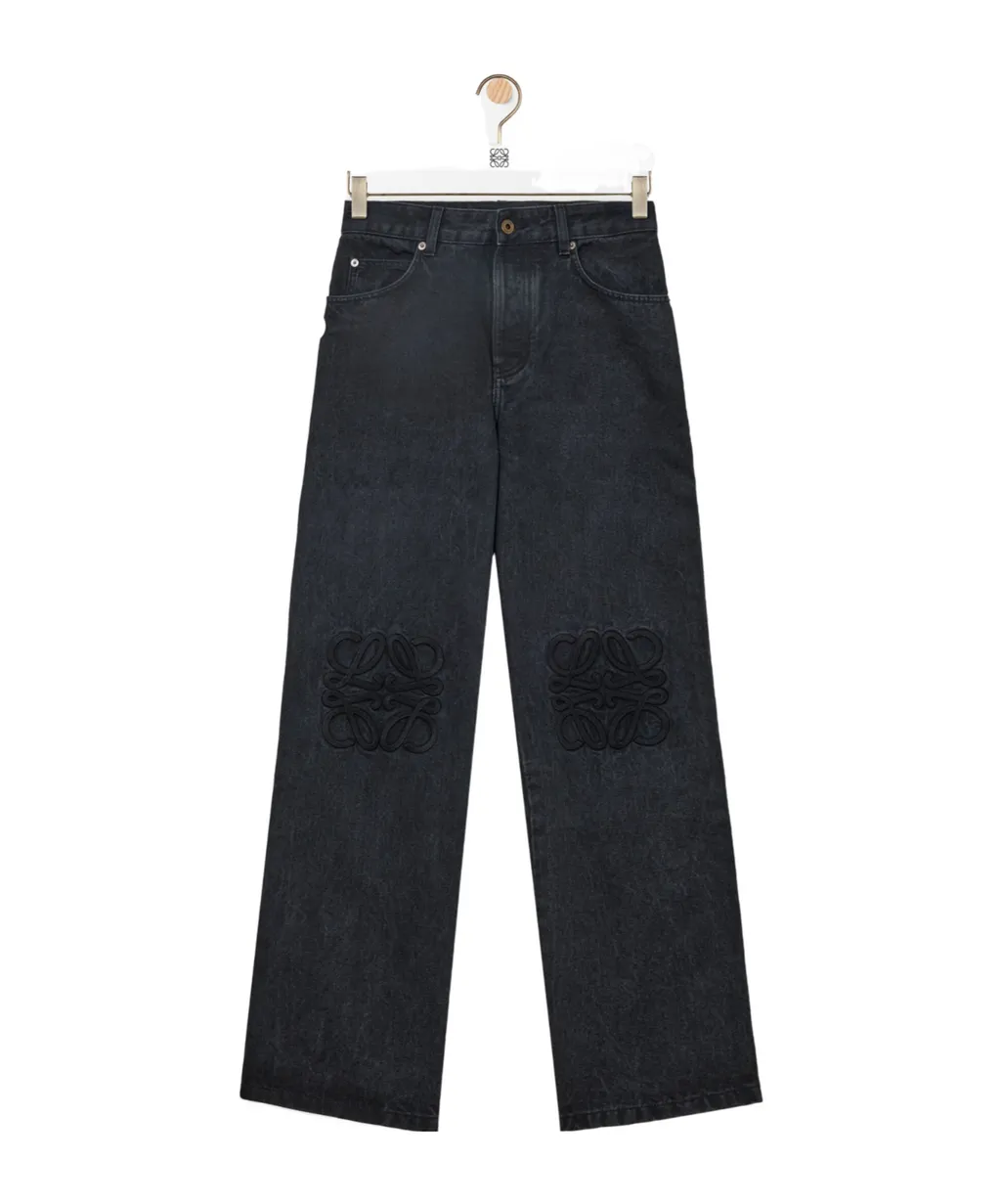 Anagram Embroidered Jeans
