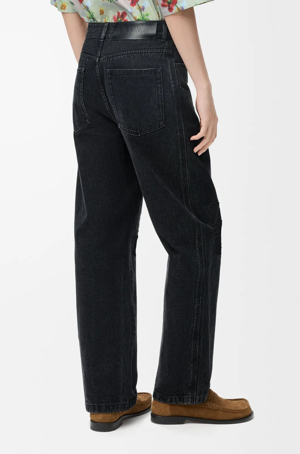 Anagram Embroidered Jeans