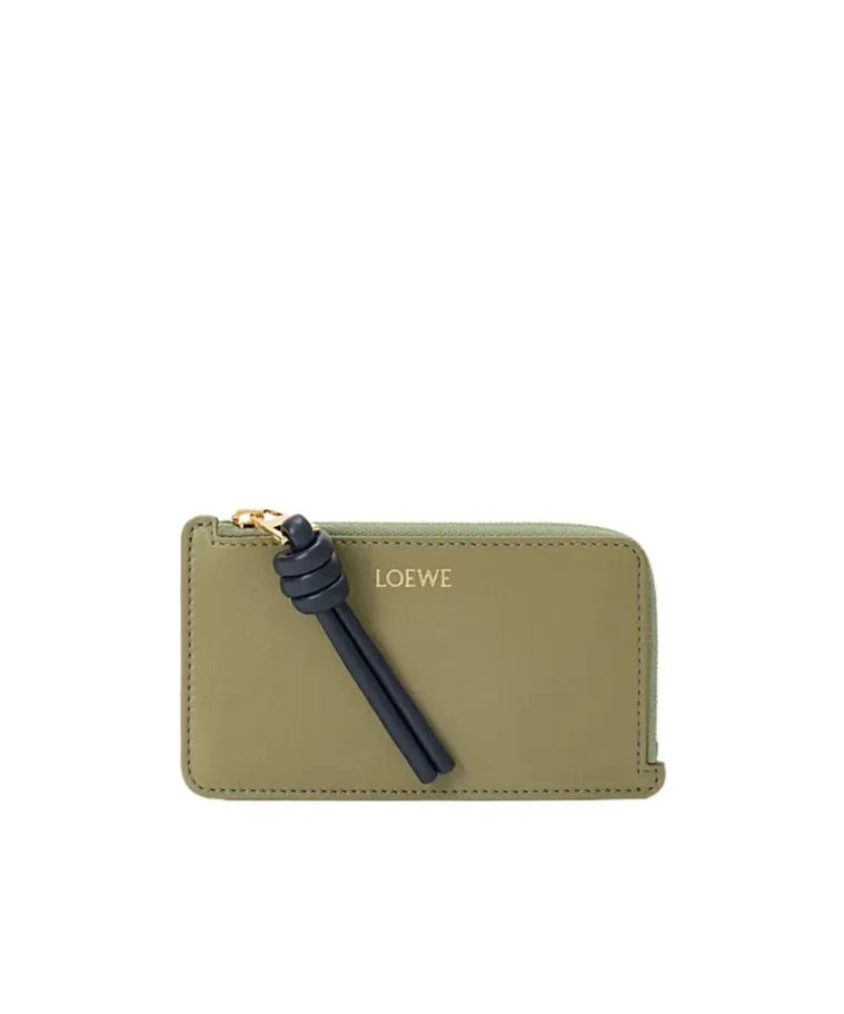 Knot Coin Cardholder In Shiny Nappa Calfskin