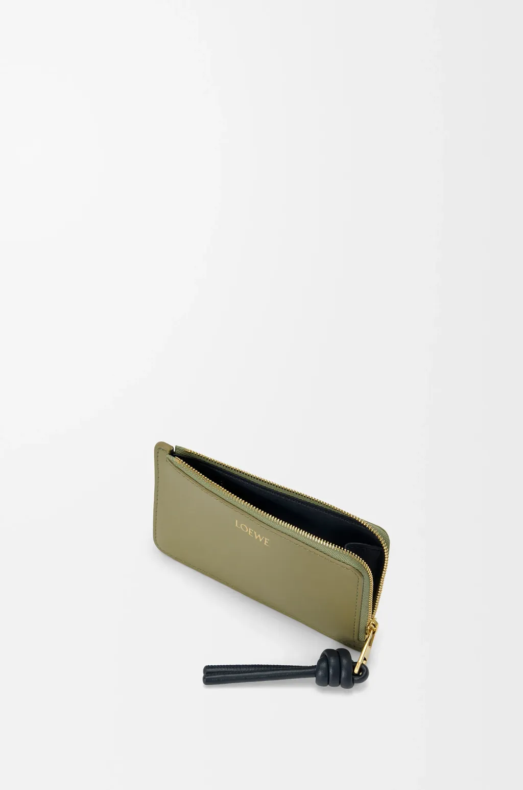 Knot Coin Cardholder In Shiny Nappa Calfskin