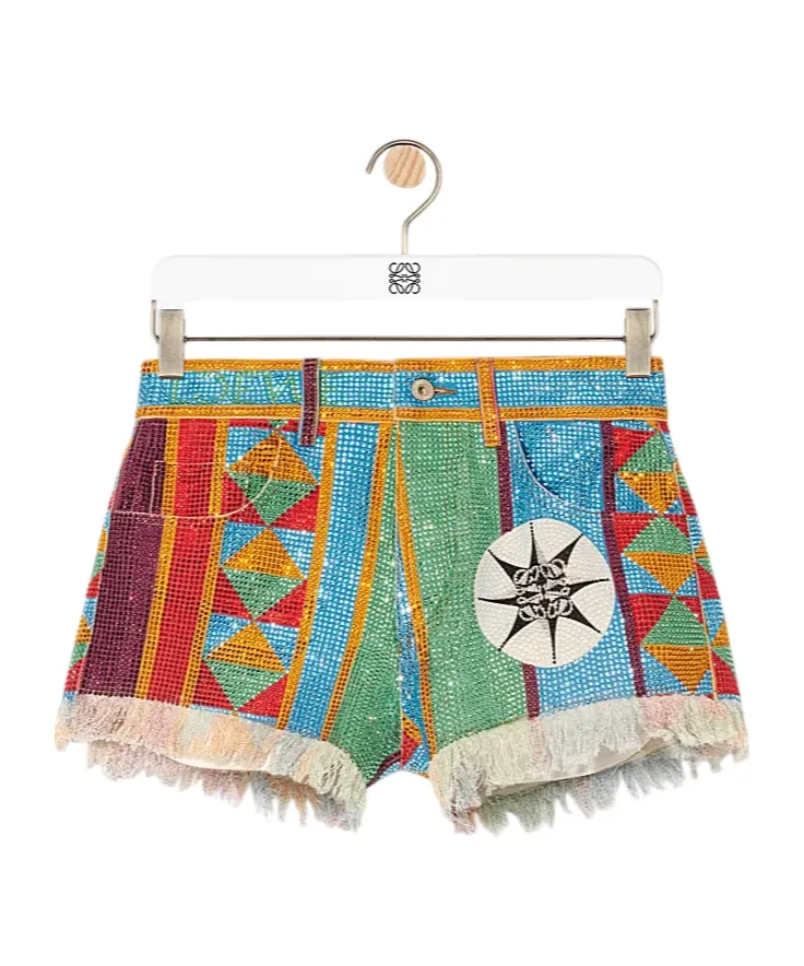 Embellished Shorts In Denim