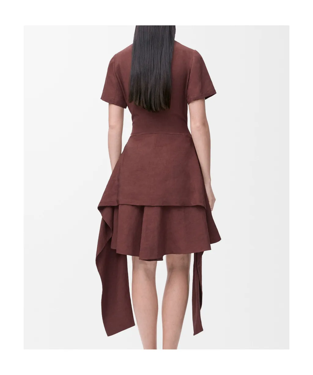 Pebble Dress In Viscose And Linen