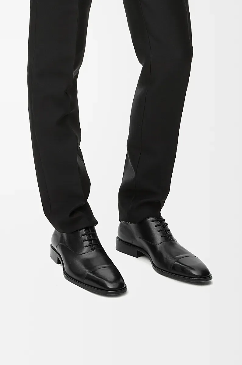 Crown Oxford In Shiny Calfskin