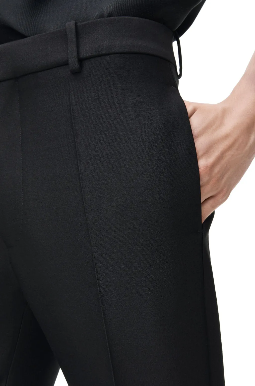 Trousers In Wool And Silk